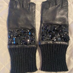 Michael, Michael Kors, butter soft leather, fingerless gloves